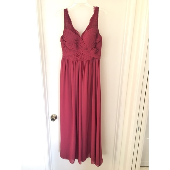 Light burgundy bridesmaid dress - Picture 2 of 4